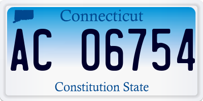 CT license plate AC06754