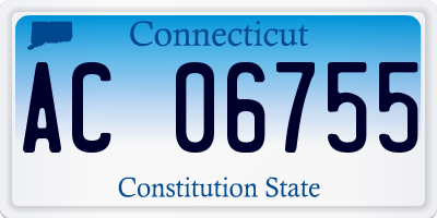 CT license plate AC06755