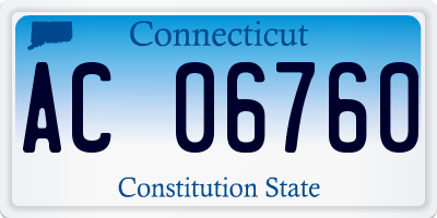 CT license plate AC06760