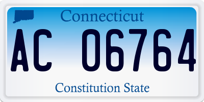 CT license plate AC06764