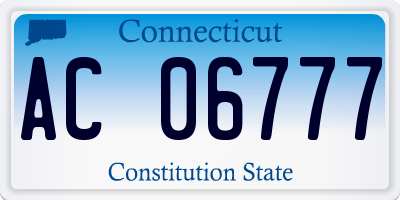 CT license plate AC06777