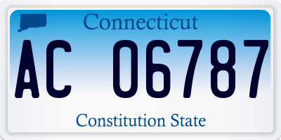 CT license plate AC06787