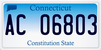CT license plate AC06803