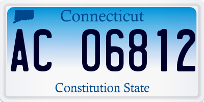 CT license plate AC06812