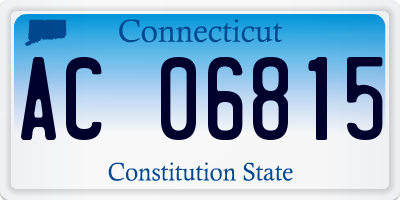 CT license plate AC06815