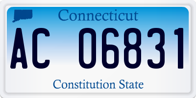 CT license plate AC06831