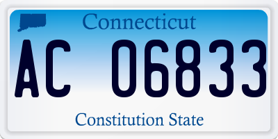 CT license plate AC06833