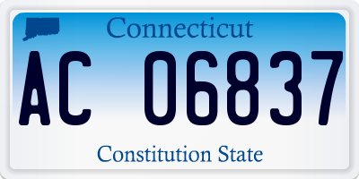 CT license plate AC06837