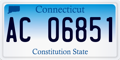 CT license plate AC06851