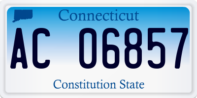 CT license plate AC06857