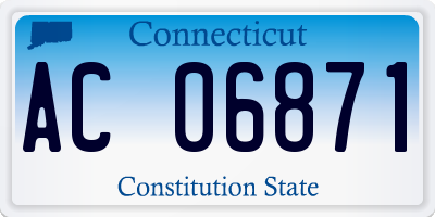 CT license plate AC06871