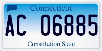 CT license plate AC06885