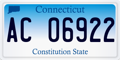 CT license plate AC06922