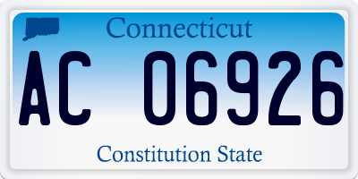 CT license plate AC06926