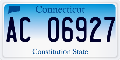 CT license plate AC06927
