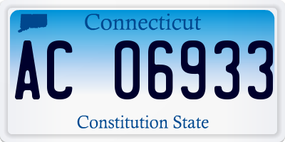 CT license plate AC06933