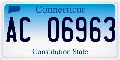 CT license plate AC06963