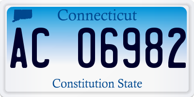 CT license plate AC06982