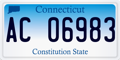CT license plate AC06983