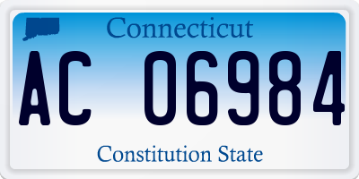 CT license plate AC06984