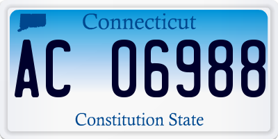 CT license plate AC06988