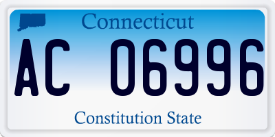 CT license plate AC06996