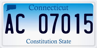 CT license plate AC07015