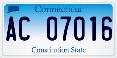 CT license plate AC07016