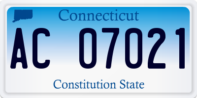 CT license plate AC07021