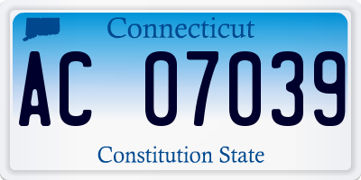 CT license plate AC07039