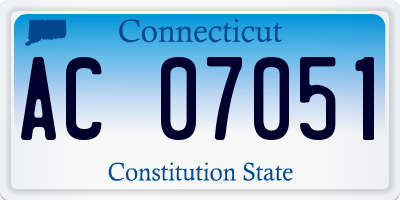 CT license plate AC07051
