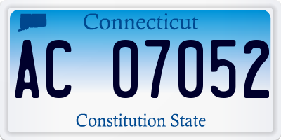 CT license plate AC07052