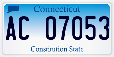 CT license plate AC07053