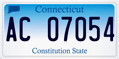 CT license plate AC07054