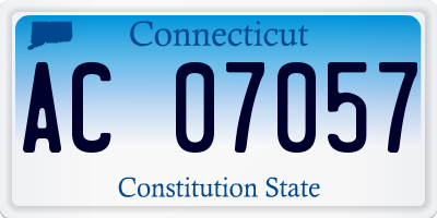 CT license plate AC07057