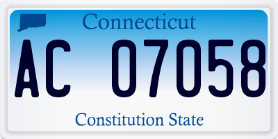 CT license plate AC07058