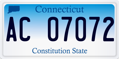 CT license plate AC07072