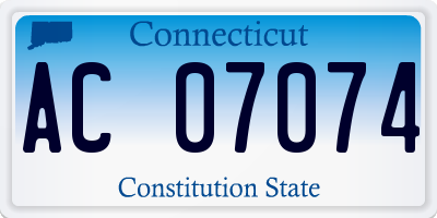 CT license plate AC07074