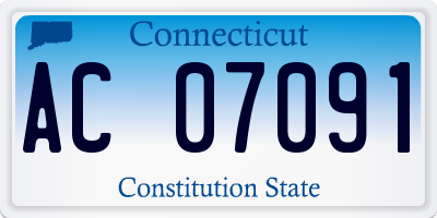 CT license plate AC07091