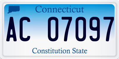 CT license plate AC07097