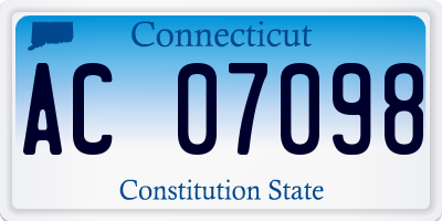 CT license plate AC07098
