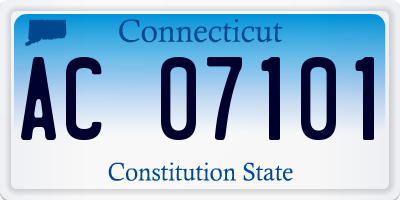 CT license plate AC07101