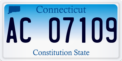 CT license plate AC07109