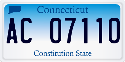 CT license plate AC07110