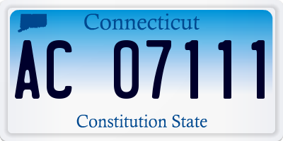 CT license plate AC07111