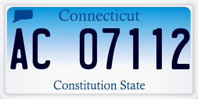 CT license plate AC07112