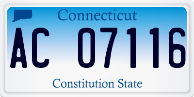 CT license plate AC07116