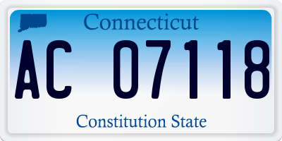 CT license plate AC07118
