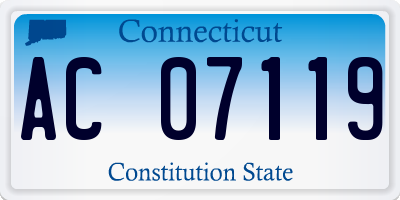 CT license plate AC07119
