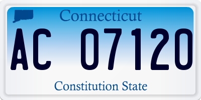 CT license plate AC07120